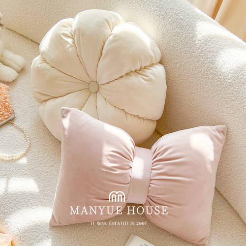 抱枕套含芯羽丝棉公主房靠垫蒲团