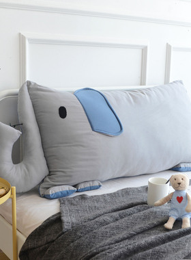 INS卡通方靠背床头靠垫简约卡通风内含独立枕芯可拆洗