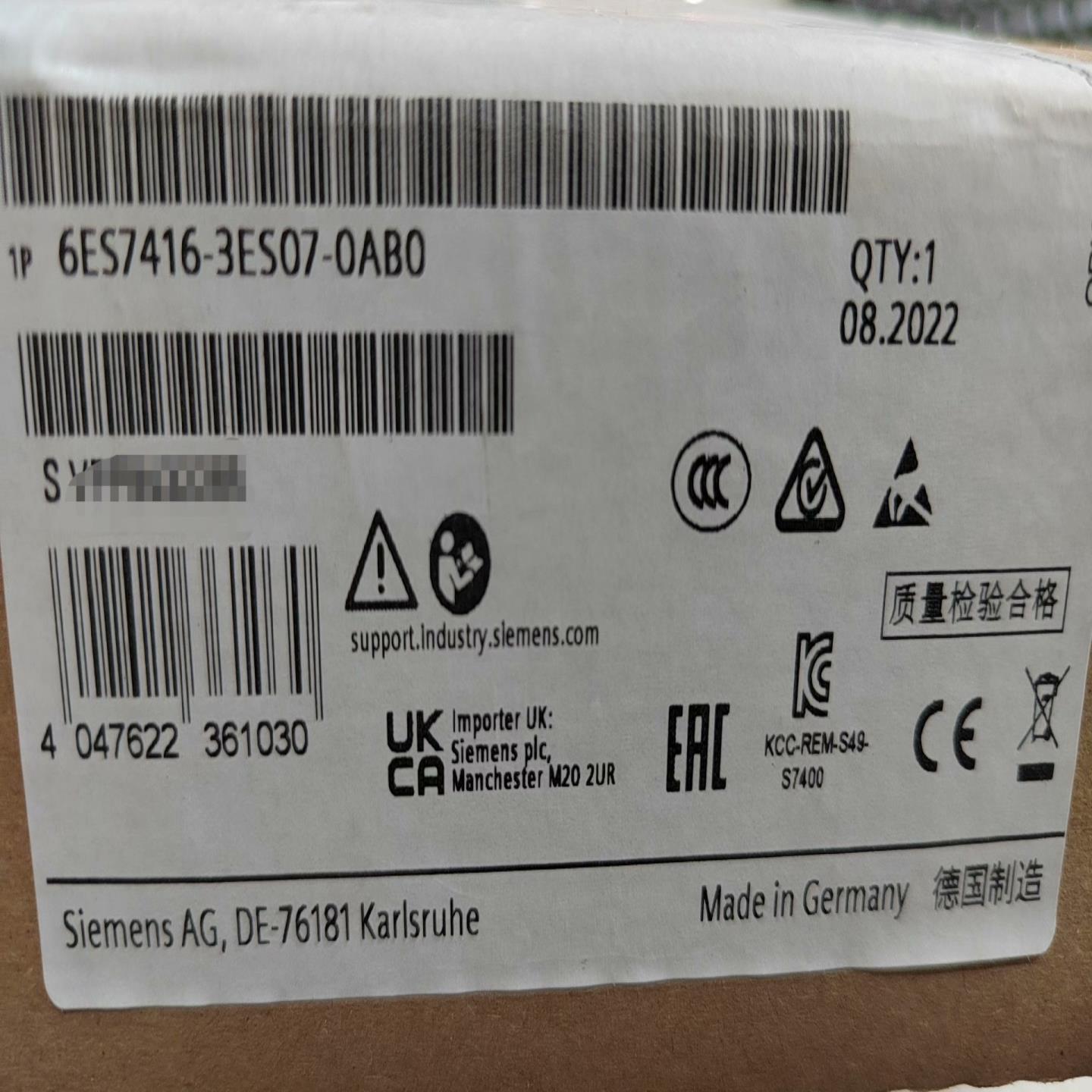 6ES7416-3ES07-0AB0(雅子机械）