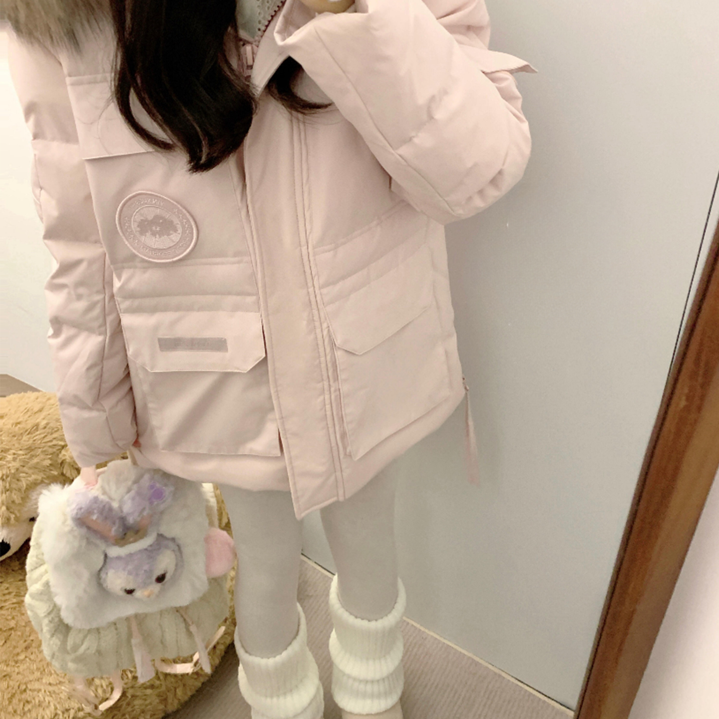 超看派克服棉服大毛领女2025新款冬季加厚韩系羽绒棉袄小个子外套