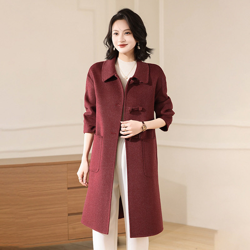 长款显瘦双面呢大衣新款娃娃领牛角扣大口袋落肩袖休闲牦牛绒外套,女装/女士精品,毛呢外套,淘宝优惠券,粉丝福利购,淘宝优惠卷