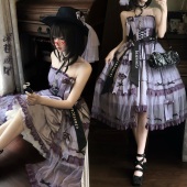 深巷鸢尾jsk.紫色系墙叔原创Lolita紫色纯色 一团尾款