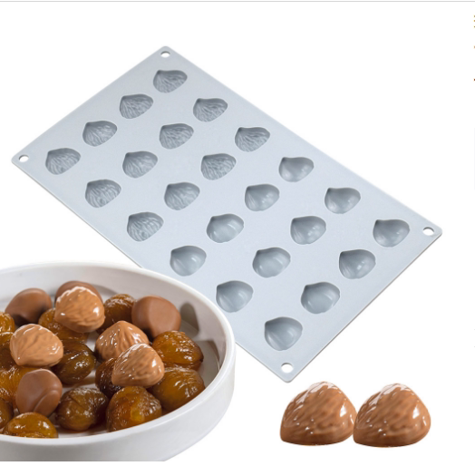 意境菜创意菜模15连巧克力板栗模具榛子布丁板栗鹅肝模具网红菜品