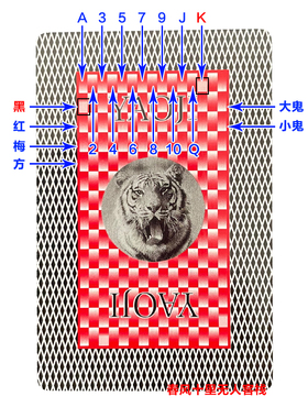 姚记975新魔术扑克背面辨认近景表演魔术道具原厂手工定制表演牌