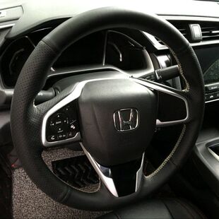 全包真皮手缝方向盘套适用于本田17CRV/思铂睿/URV/十代思域/冠道