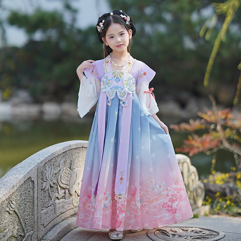 汉服2026新款女童夏今年流行爆款外套韩系风格女装裙子连衣裙唐装