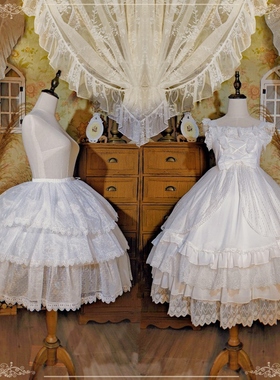 魔法裙撑lolita可调长短50-70cm暴力花嫁鱼骨撑中长款洛丽塔裙衬