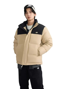 New Balance NB24年冬新款男立领短款防泼水羽绒服外套AMJ43374