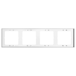 立维腾夏威夷系列白色 四位联排边框开关插座面板连体组合边框