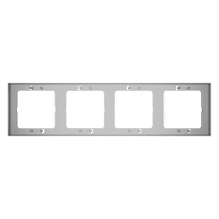 立维腾夏威夷系列灰色 四位联排边框开关插座面板连体组合边框