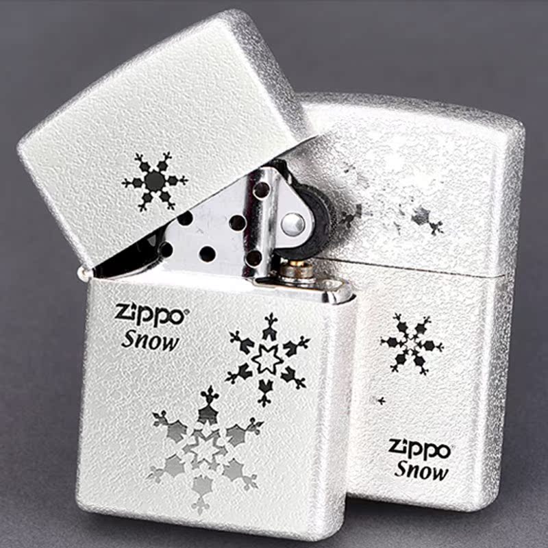 zippo打火機原裝正品一三五朵韓版鍍銀雪花 純潔愛情 zppo