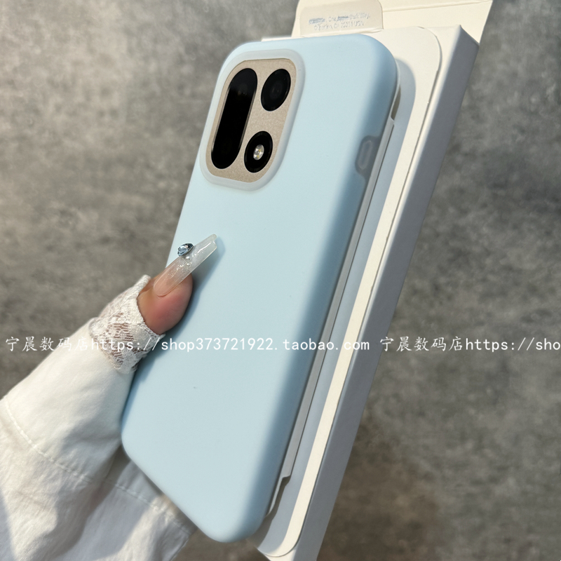 适用1+15手机壳一加15液态硅胶果冻全包保护套冷淡风莫迪兰色马卡龙韩国