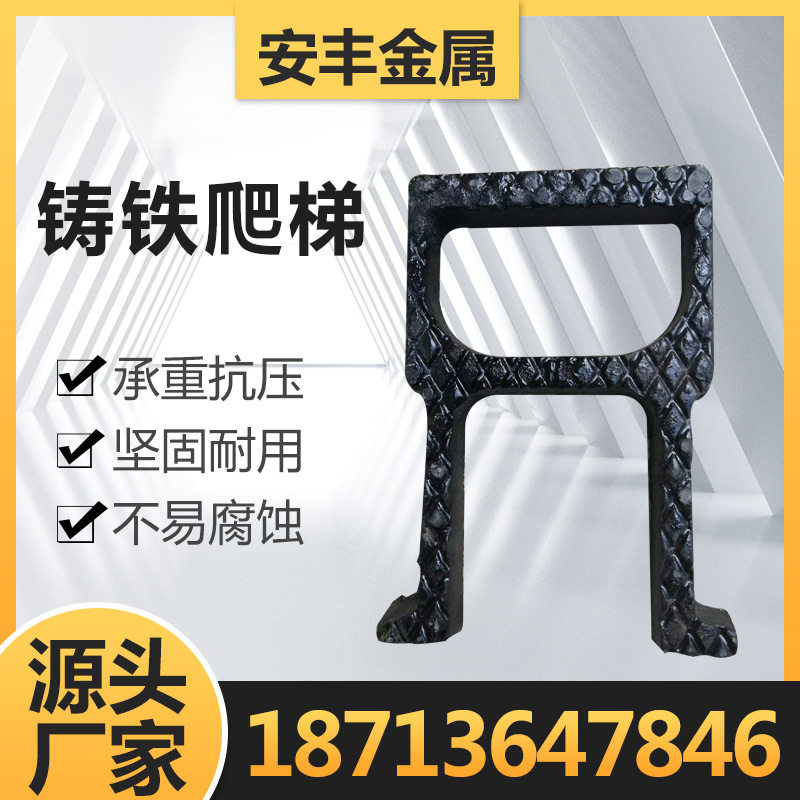 铸铁爬梯市政检查井窖井沙井安全爬梯污水井专用球磨铸铁踏步爬梯