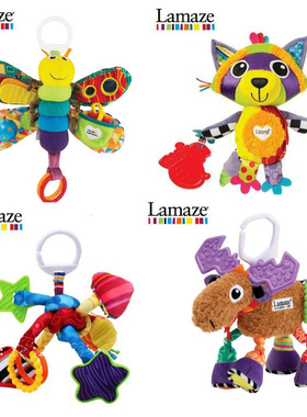 正品拉玛泽Lamaze玩具布书蝴蝶萤火虫 车挂床挂响纸 摇铃