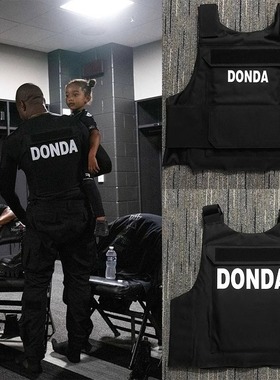 可定制Kanye坎爷DONDA战术背心马甲嘻哈说唱印字图潮 rapper vest