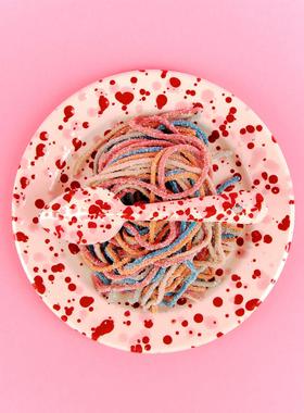 TABS｜美国crow canyon home韩国限定草莓气泡杯盘碗搪瓷泼墨餐具