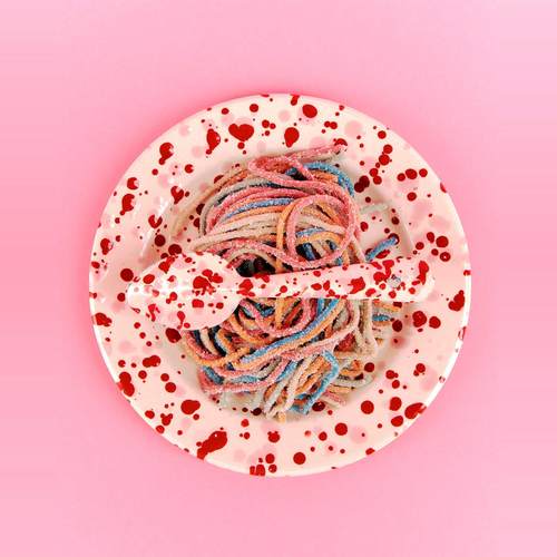 TABS｜美国crow canyon home韩国限定草莓气泡杯盘碗搪瓷泼墨餐具