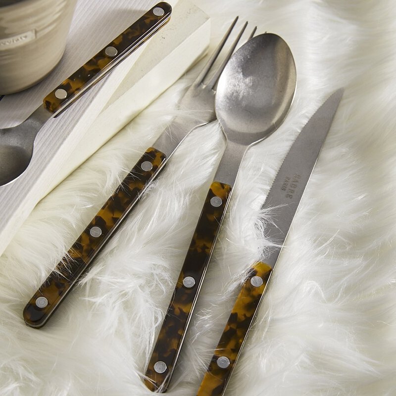SabreParis玳瑁手柄刀叉勺