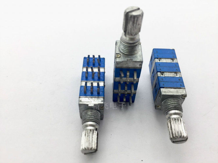 优质RK09精密6联电位器B500K*6轴长15MM锯齿