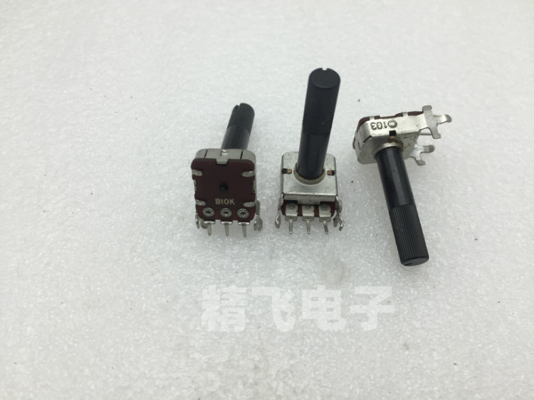 台产RK12单联电位器B10K带中心定位轴长28MM