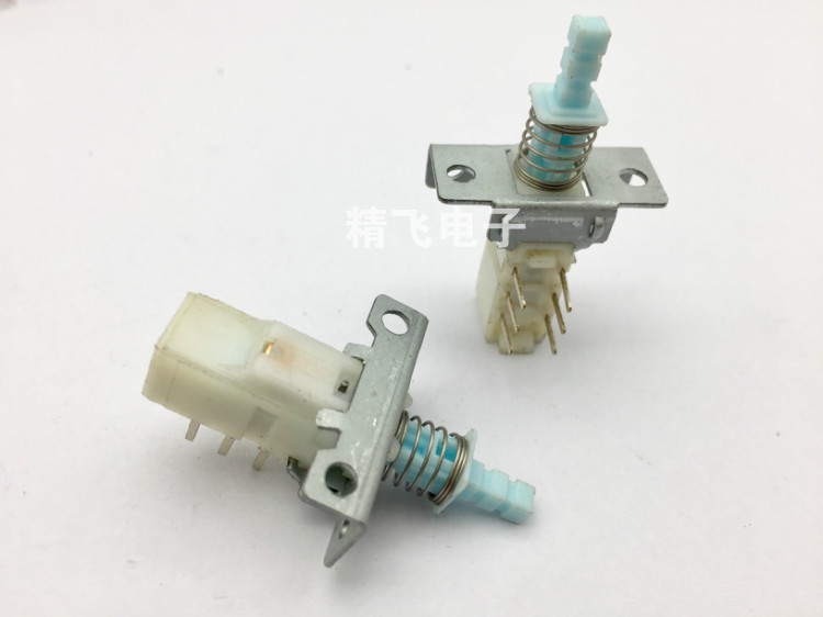 日本ALPS阿尔卑斯SPUN2.5MM行程自锁开关2回路数6脚带支架