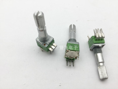 台湾ALPHA艾华RK09精密双联电位器A20K*2轴长25MM锯齿