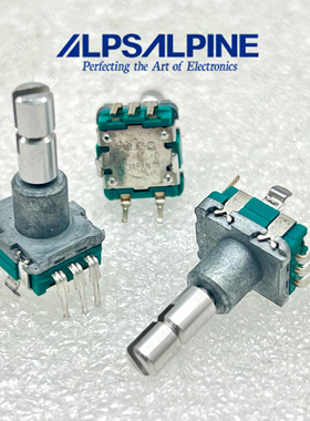 日本ALPS阿尔卑斯EC11型10K带按动开关编码器/电位器轴长18MM
