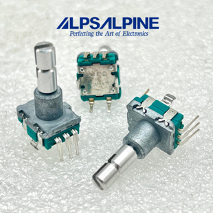 日本ALPS阿尔卑斯EC11型10K带按动开关编码器/电位器轴长18MM