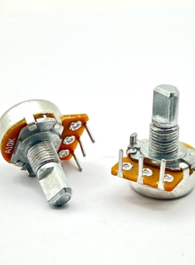 优质148型单联内弯电位器A10K 3脚BC 15MM 41步进