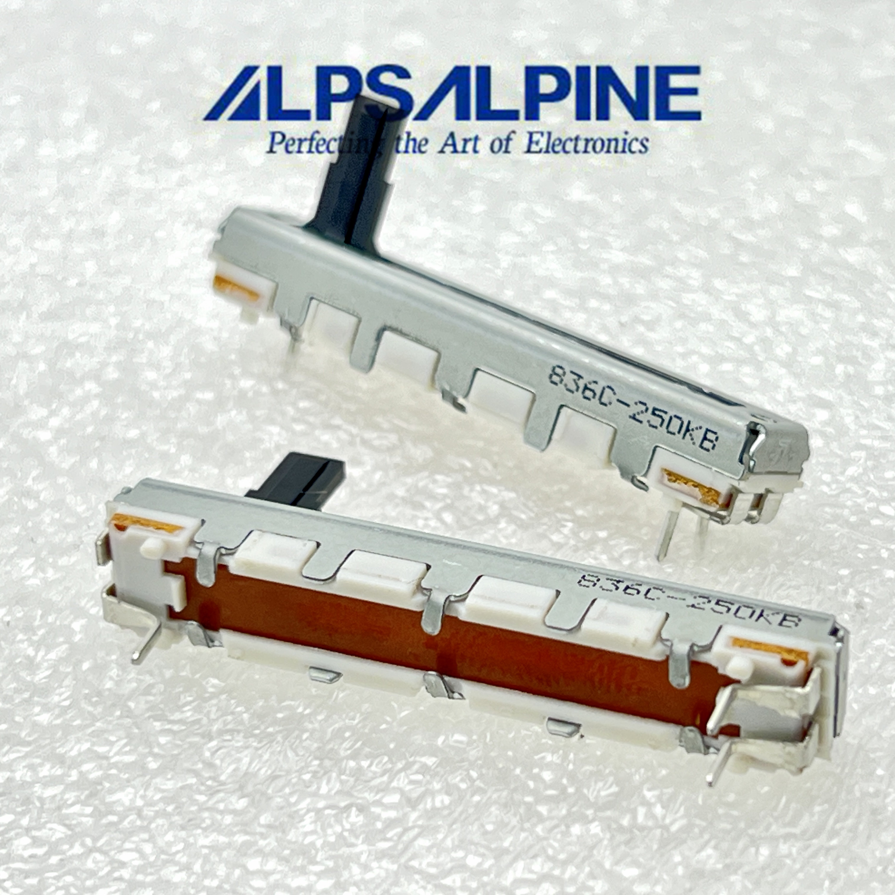 日本alps 45mm直滑电位器单联3脚 b250k轴长10mm