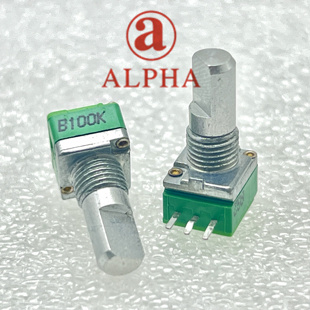 台湾ALPHA 09精密电位器A250K B1M B100K B22K C150K C1M轴长15mm