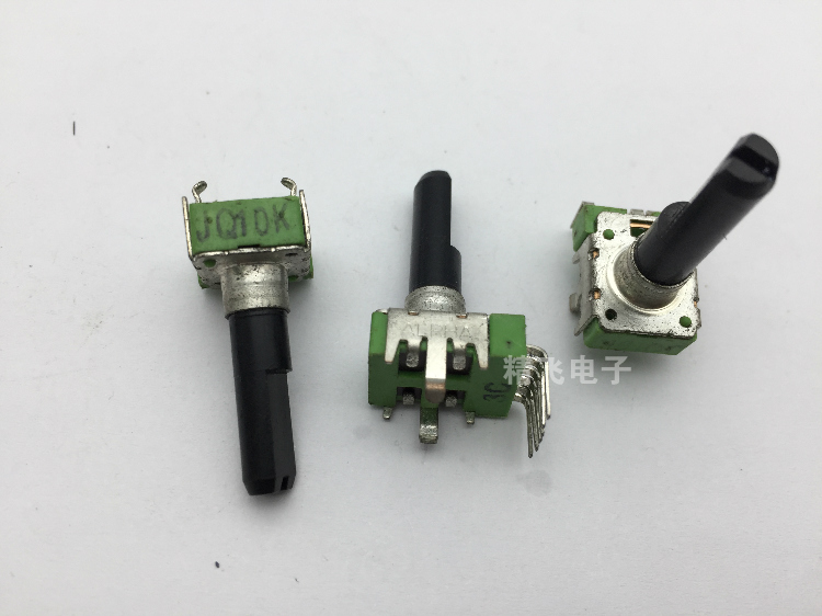 台湾ALPHA艾华RK12双联电位器JQ10K带中心定位轴长23MM