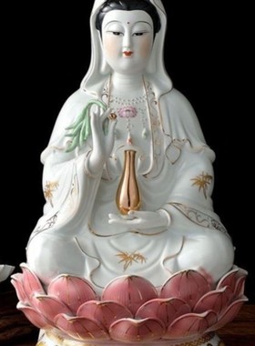 高档古典手工观世音送子观音观音菩萨合家送礼家居供奉艺品工艺品