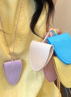 多巴胺调色盘墨镜夹挂脖磁吸皮革眼镜夹便携挂绳墨镜夹配饰品