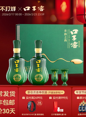 【年货礼盒】口子窖青韵之尚50度500mL*2瓶 安徽白酒送礼送长辈