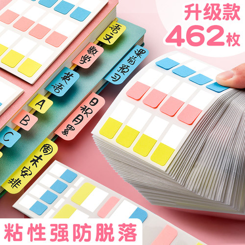 慢作可写小条分类透明塑料便签纸