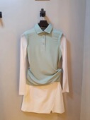 款 高尔夫服装 速干透气户外运动球服假两件修身 冰丝防晒长袖 女夏季