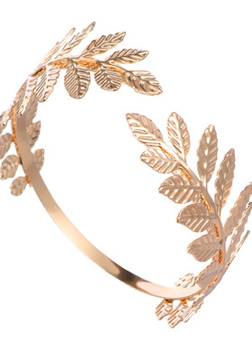 欧美时尚树叶太阳手镯女男金属开口手环臂环手臂带厂家直供