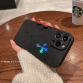 [Suede Laser Hard Case] Dark Gray Cross