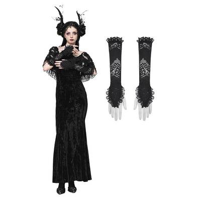 DARK IN LOVE哥特女装 浪漫蕾丝刺绣手套 AGL026