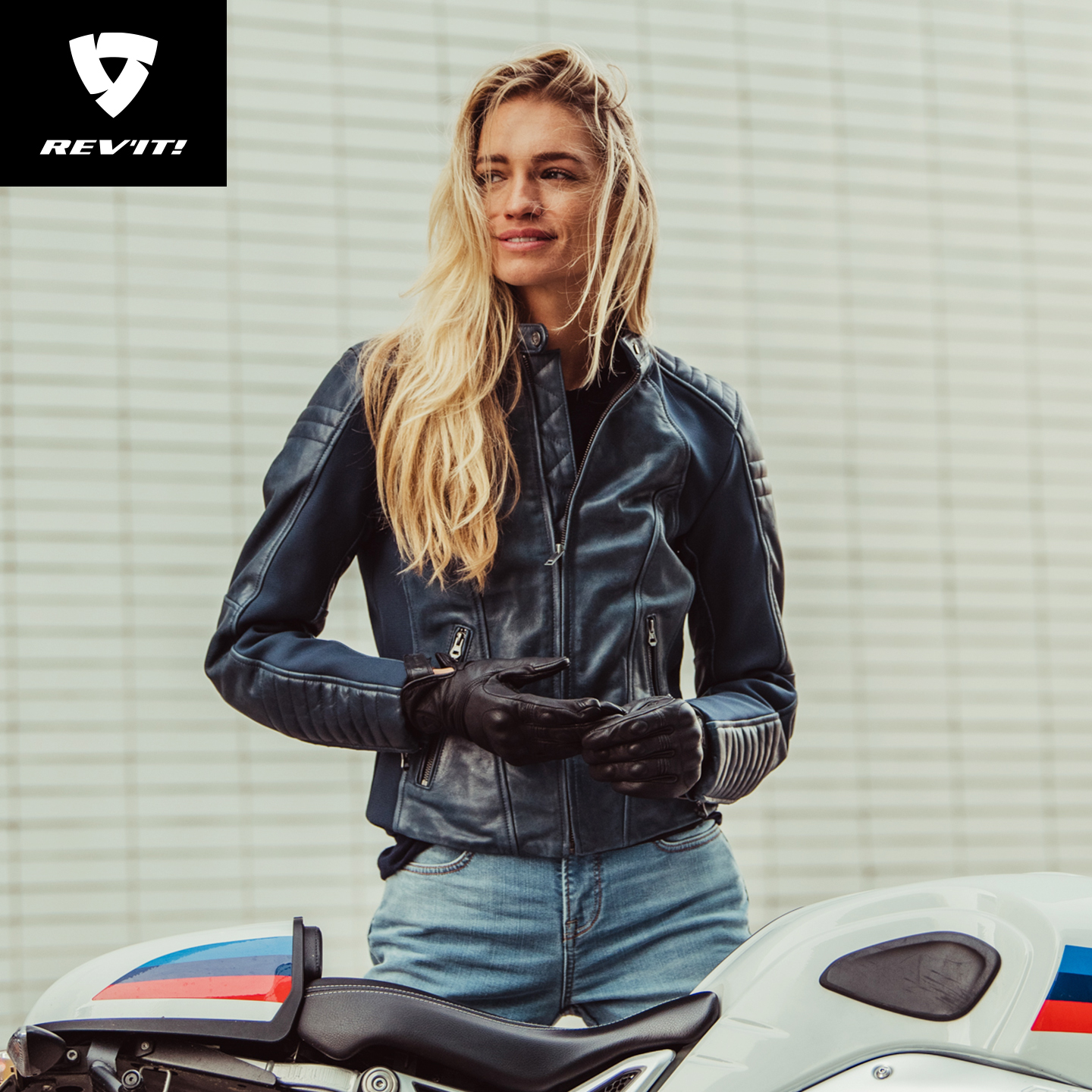 REVIT摩托车骑行服女城市通勤休闲复古皮衣夹克女士美式复古珊瑚