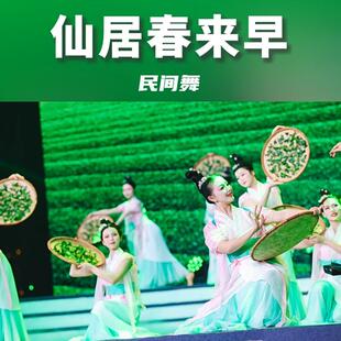 仙居春来早舞蹈服道具踩茶姑娘演出服少数民族服装筛子竹簸箕舞蹈