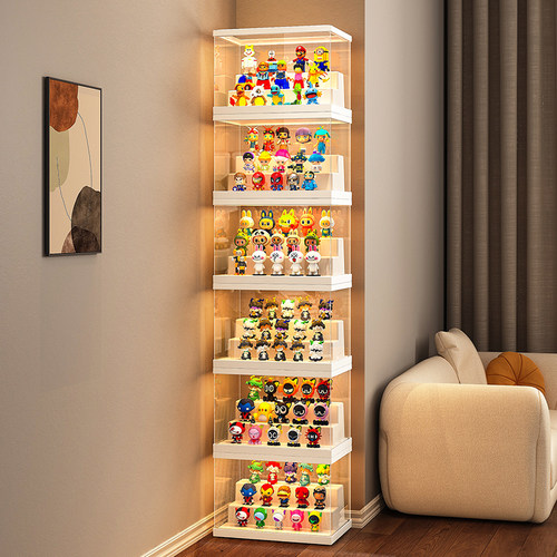 大容量盲盒收纳展示架！叠加不倒