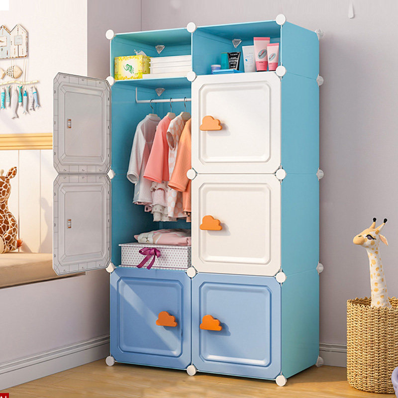 儿童衣柜衣服收纳柜简易家用卧室宝宝婴儿小衣橱组装塑料储物柜子