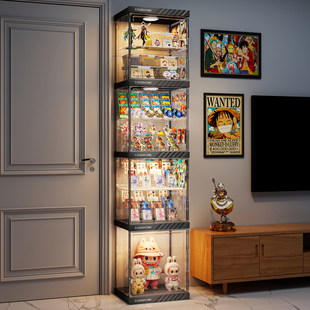 痛柜谷子精品展示柜透明防尘立牌吧唧吃谷泡泡玛特手办盲盒收纳架