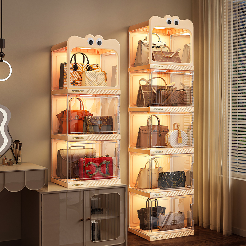 高级轻奢-高清透明展示防尘包柜