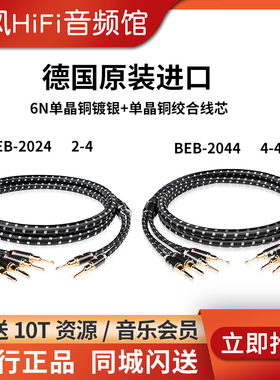 JIB德国蟒蛇BEB2024 2对4分音喇叭单晶铜镀银绞合线2044 4对4音响