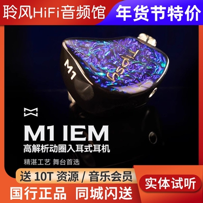 TIPSY微醺M1入耳式有线监听耳机高解析专业舞台歌手动圈耳返发烧