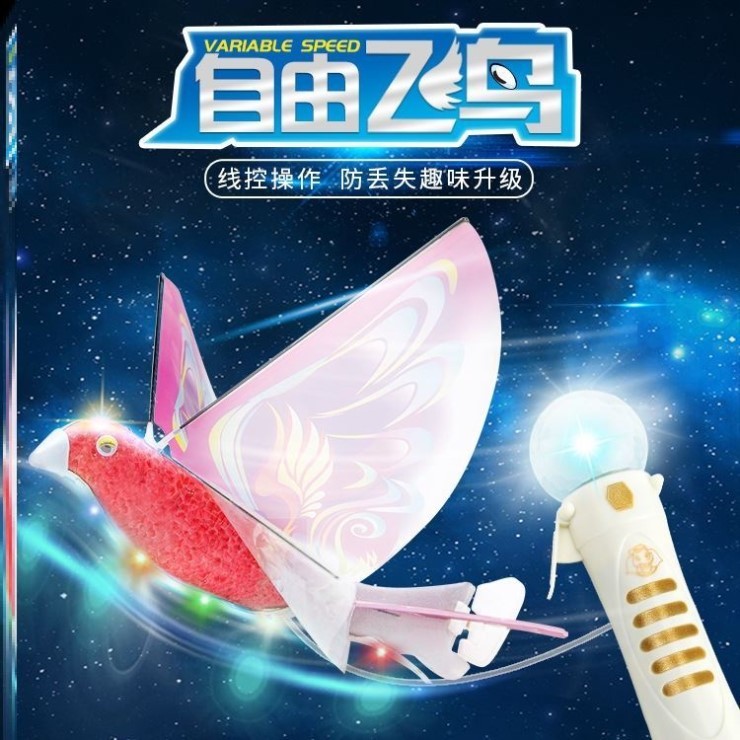 带线控飞的鸟仿真鸽子儿童飞行