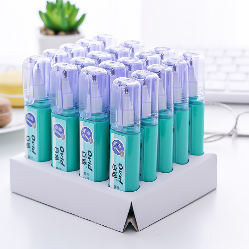 【6支装】现代美019修正液学生环保快干涂改液无痕无毒办公修正笔